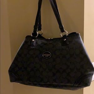 Coach black logo handbag